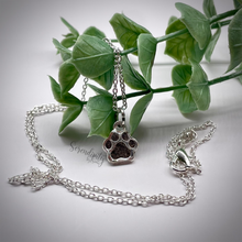 Load image into Gallery viewer, Small Paw Pet Cremation Necklace