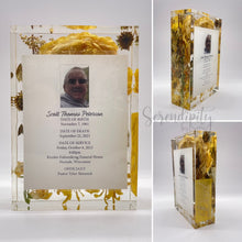 Load image into Gallery viewer, Large Rectangle Floral Memorial Block
