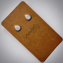 Load image into Gallery viewer, Breast Milk Keepsake Earrings with 7x10mm Breast Milk “Stones”