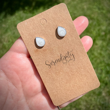 Load image into Gallery viewer, Breast Milk Keepsake Earrings with 7x10mm Breast Milk “Stones”