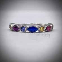 Load image into Gallery viewer, Floral Half Band Memorial Ring