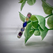 Load image into Gallery viewer, Floral Half Band Memorial Ring