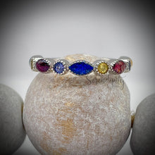 Load image into Gallery viewer, Floral Half Band Memorial Ring