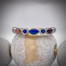 Load image into Gallery viewer, Floral Half Band Memorial Ring