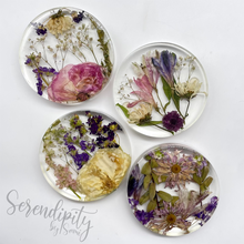 Load image into Gallery viewer, Floral Preservation Memorial Keepsake Coasters