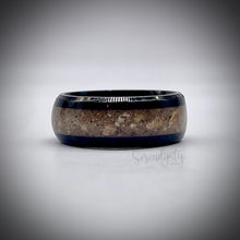 Load image into Gallery viewer, 4mm Masculine Cremation Ash Band Memorial Ring