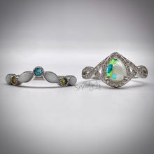 Load image into Gallery viewer, Stackable 6x8mm Tear Drop and Half Band Keepsake Ring with Breastmilk