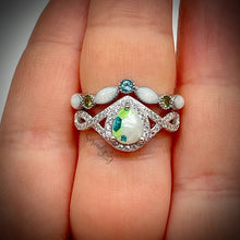 Load image into Gallery viewer, Stackable 6x8mm Tear Drop and Half Band Keepsake Ring with Breastmilk