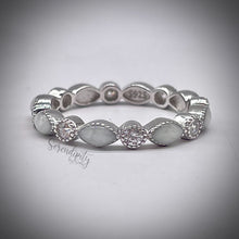 Load image into Gallery viewer, Breast Milk Full Band Memorial Ring with Birthstones