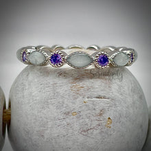 Load image into Gallery viewer, Breast Milk Full Band Memorial Ring with Birthstones