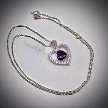Load image into Gallery viewer, Sterling Silver Heart Floral Pendant
