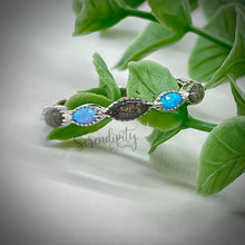 Load image into Gallery viewer, Full Band Lab Grown Blue Opal Cremation Memorial Ring