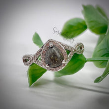 Load image into Gallery viewer, 6x8mm Teardrop Infinity Band Cremation Ash Memorial Ring