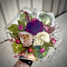 Load image into Gallery viewer, Large Hexagon Floral Preservation