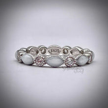 Load image into Gallery viewer, Breast Milk Full Band Memorial Ring with Birthstones