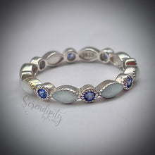 Load image into Gallery viewer, Breast Milk Full Band Memorial Ring with Birthstones