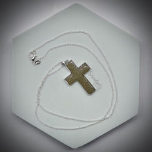 Load image into Gallery viewer, Sterling Silver Cross Cremation Remains Pendant