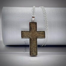 Load image into Gallery viewer, Sterling Silver Cross Cremation Remains Pendant