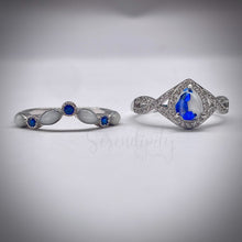 Load image into Gallery viewer, Stackable 6x8mm Tear Drop and Half Band Keepsake Ring with Breastmilk