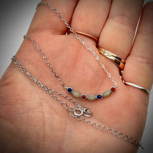 Load image into Gallery viewer, Marquise Cremation Necklace with Birthstones