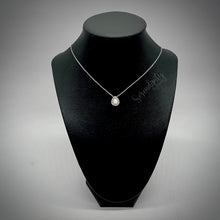 Load image into Gallery viewer, 6x8mm Sterling Silver Tear Drop Breast Milk Pendant with a Cubic Zirconia Halo