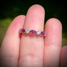 Load image into Gallery viewer, Floral Half Band Memorial Ring