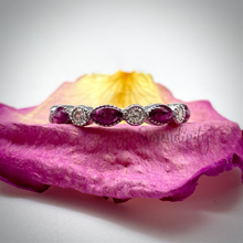 Load image into Gallery viewer, Floral Half Band Memorial Ring