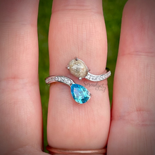 Load image into Gallery viewer, Two Stone Ring with Cremation and Birthstone