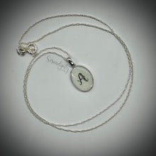 Load image into Gallery viewer, Sterling Silver Flat Oval Breast Milk Pendant