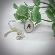Load image into Gallery viewer, Sterling Silver Flat Oval Breast Milk Pendant