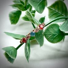 Load image into Gallery viewer, 3mm Three Stone Birthstone Ring