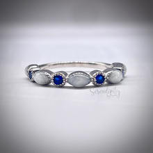 Load image into Gallery viewer, Breast Milk Half Band Memorial Ring with Birthstones