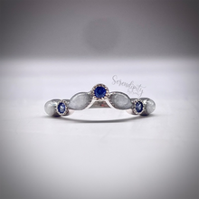 Load image into Gallery viewer, V Shape Breast Milk Half Band Memorial Ring with Birthstones