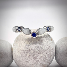 Load image into Gallery viewer, V Shape Breast Milk Half Band Memorial Ring with Birthstones
