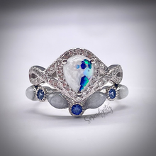 Load image into Gallery viewer, Stackable 6x8mm Tear Drop and Half Band Keepsake Ring with Breastmilk