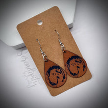 Load image into Gallery viewer, Engraved Leatherette Earrings