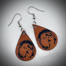 Load image into Gallery viewer, Engraved Leatherette Earrings