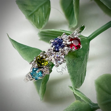 Load image into Gallery viewer, 3mm Five Stone Birthstone Ring