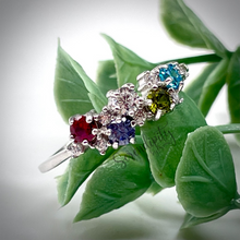 Load image into Gallery viewer, 3mm Five Stone Birthstone Ring