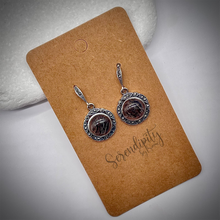 Load image into Gallery viewer, 10mm Round Keepsake Antiqued Dangle Earrings