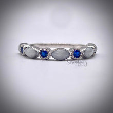 Load image into Gallery viewer, Breast Milk Half Band Memorial Ring with Birthstones