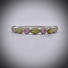 Load image into Gallery viewer, Floral Half Band Memorial Ring