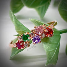 Load image into Gallery viewer, 3mm Five Stone Birthstone Ring