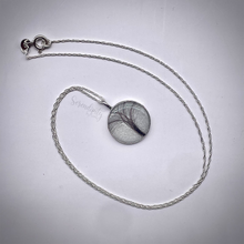 Load image into Gallery viewer, Sterling Silver Flat Round Breast Milk Pendant