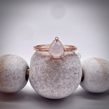 Load image into Gallery viewer, Simple Pronged Tear Drop Breast Milk Keepsake Ring