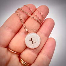 Load image into Gallery viewer, Sterling Silver Flat Round Breast Milk Pendant