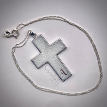 Load image into Gallery viewer, Sterling Silver Cross Breast Milk Pendant