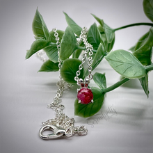 Load image into Gallery viewer, Simple Circle Sterling Silver Crushed Floral Pendant