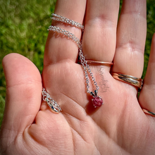 Load image into Gallery viewer, Simple Circle Sterling Silver Crushed Floral Pendant