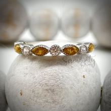 Load image into Gallery viewer, Floral Half Band Memorial Ring